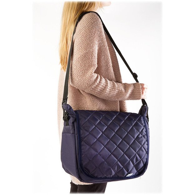 Quilted mama bag for strollers GRAPHITE