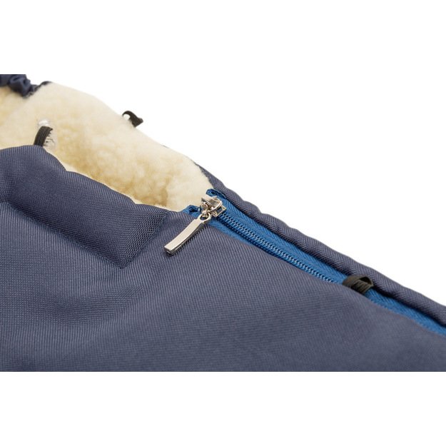 Romper Bag for Pushchair– navy blue wool (95x40) 