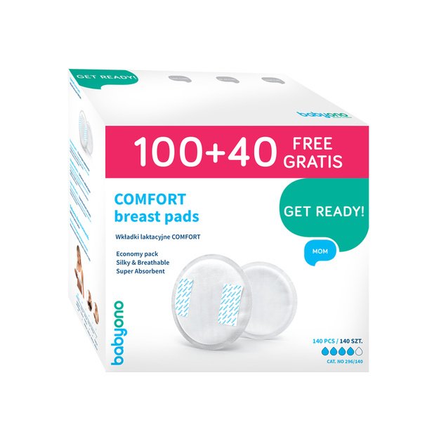 296/140 BREAST PADS COMFORT 100 + 40 FREE BabyOno