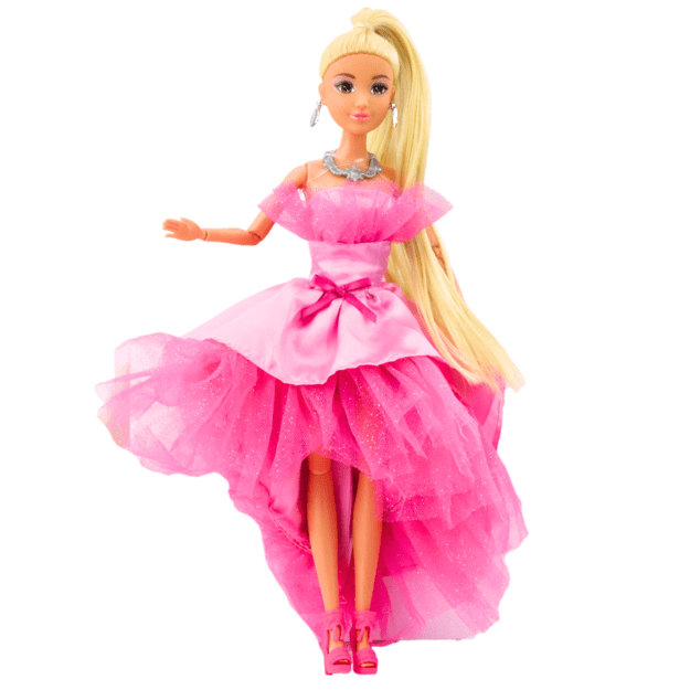 Anlily Doll Glitter Ball Gown Pink Movable Limbs Blonde Hair 1