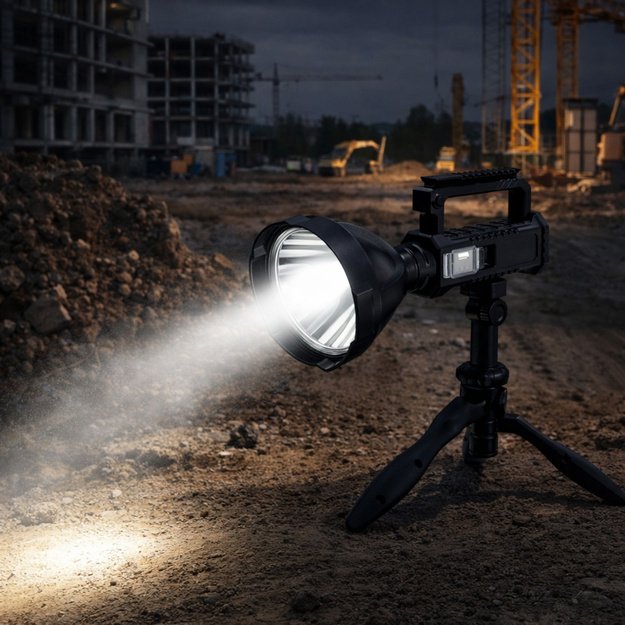 W5120 LED prožektorius su USB įkrovimu, „Powerbank“ funkcija ir trikoju 5