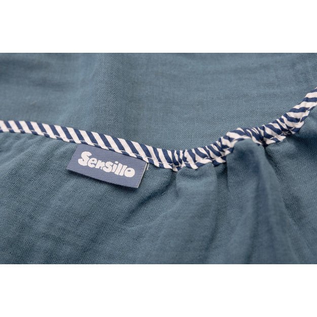 Vaiko sėdynės muslino apklotas vasarai – mėlyna 2