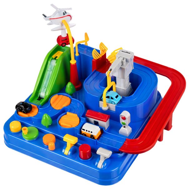 Car Obstacle Course Interactive Educational Parking Lot 4 Cars Blue 1