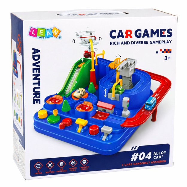 Car Obstacle Course Interactive Educational Parking Lot 4 Cars Blue 4