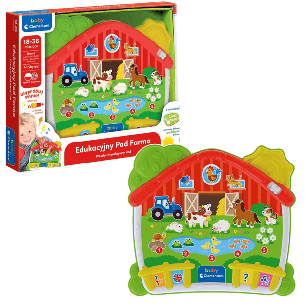 Educational Farm Pad Fun Interactive Pad Polish Language Clementoni 50386