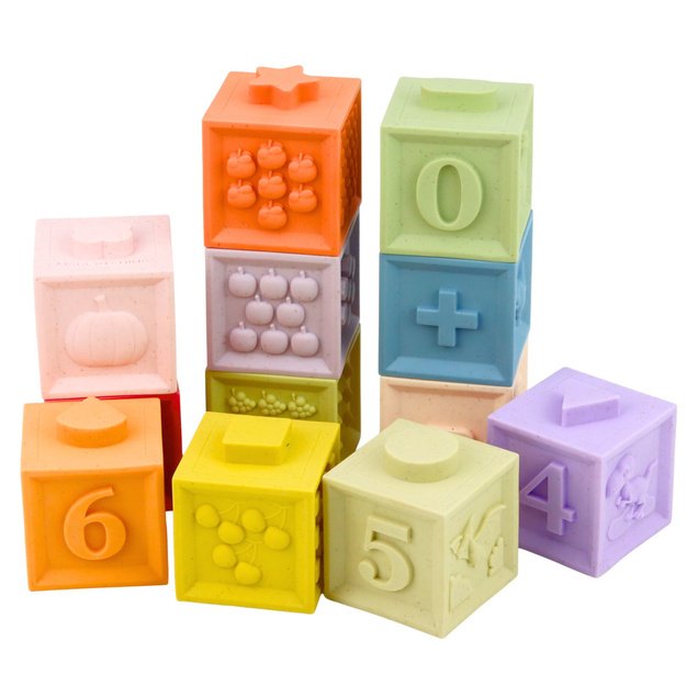 Set of Educational Rubber Sensory Blocks Numbers and Textures 12 pcs. 3