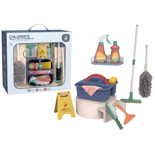 Cleaning Set 11 in 1 Bucket Mop Broom Window Cleaner