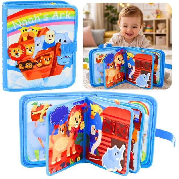 3D Felt Sensory Educational Book Noah s Ark Animals