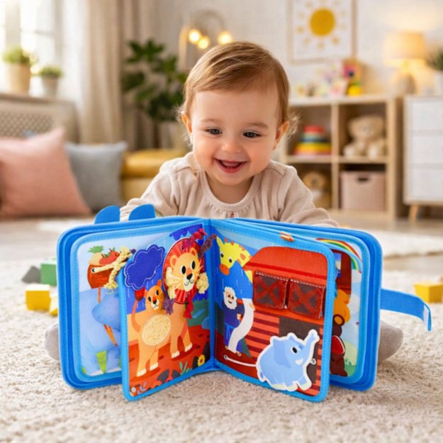 3D Felt Sensory Educational Book Noah s Ark Animals 3