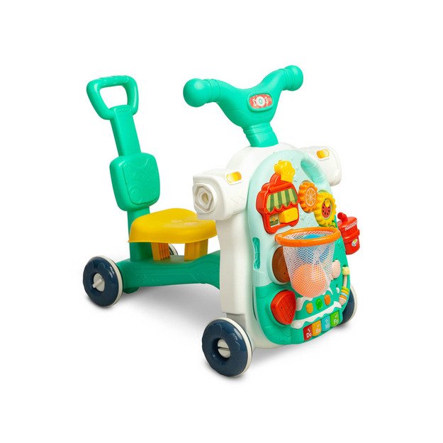 MULTIFUNCTIONAL WALKER TOY 5IN1 TURQUOISE