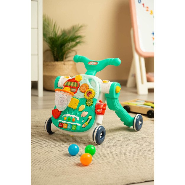 MULTIFUNCTIONAL WALKER TOY 5IN1 TURQUOISE