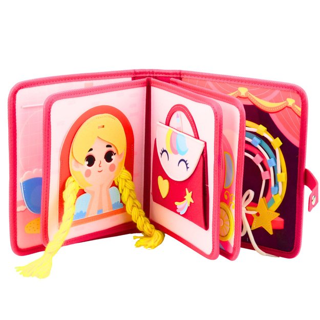 3D Felt Princess Pink Sensory Educational Book 1