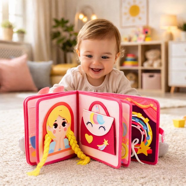 3D Felt Princess Pink Sensory Educational Book 2