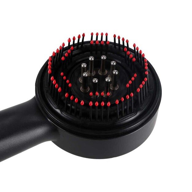 Masažo &scaron;epetys galvos odos masažuoklis aliejaus aplikatorius USB juodas 8
