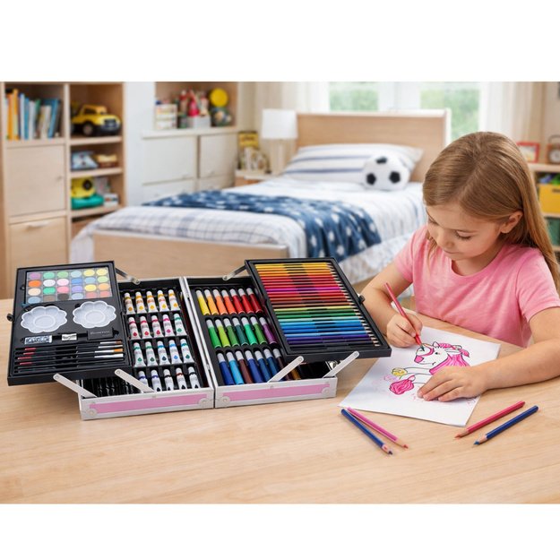 ROŽINIS VIENARAGIO MENINIS RINKINYS LAGAMINE (150 DALIŲ) 2