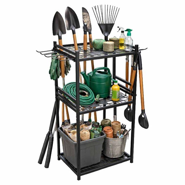 LUARO sodo įrankių stovas grėbliai kastuvai &scaron;luotos dirbtuvių organizatorius