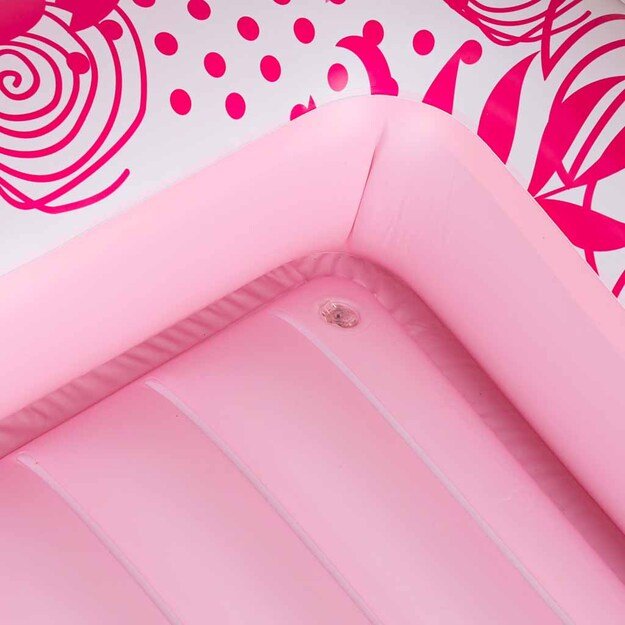 Pripučiamas plaukimo čiužinys, gultas su pagalvėle 175 cm rožinės spalvos