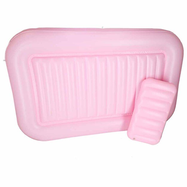 Pripučiamas plaukimo čiužinys, gultas su pagalvėle 175 cm rožinės spalvos