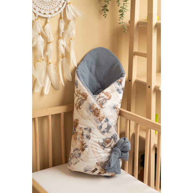 Kūdikio vokelis JEANS DRAGONS 75x75 1