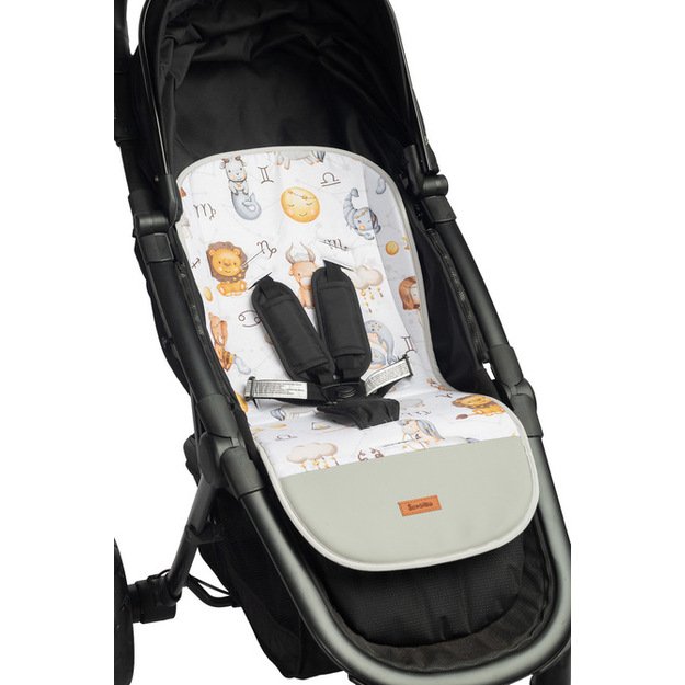 MUSLINO ĮDĖKLAS VEŽIMĖLIUI - PILKAS ZODIAKAS 5