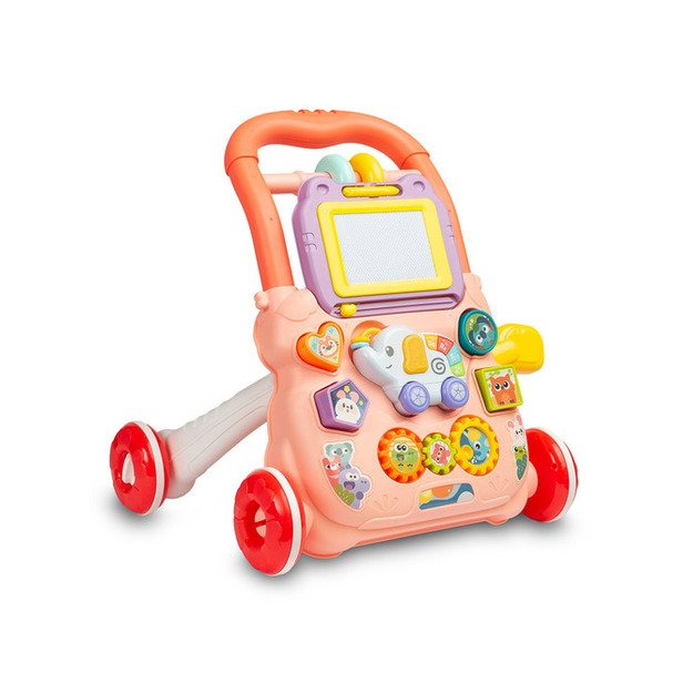 EDUCATIONAL TOY - ZOO PUSHER PINK
