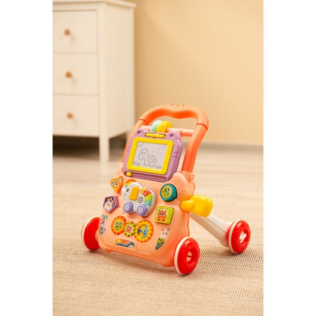 EDUCATIONAL TOY - ZOO PUSHER PINK