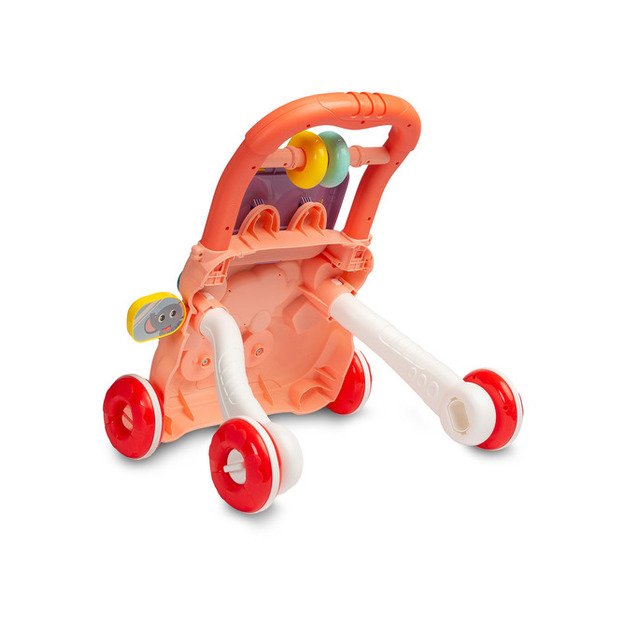 EDUCATIONAL TOY - ZOO PUSHER PINK