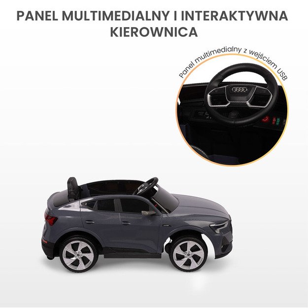 AKUMULIATORIUMI VAROMAS AUTOMOBILIS AUDI ETRON SPORTBACK NAVY