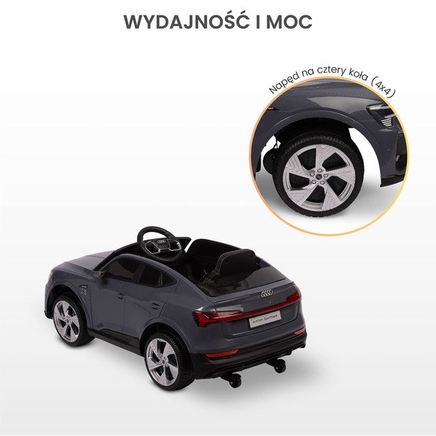 AKUMULIATORIUMI VAROMAS AUTOMOBILIS AUDI ETRON SPORTBACK NAVY