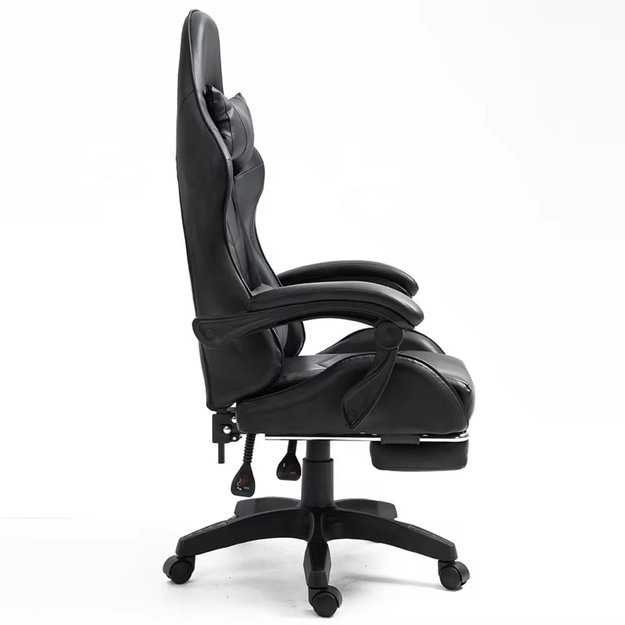 LEAN žaidimų kėdė, juodos spalvos