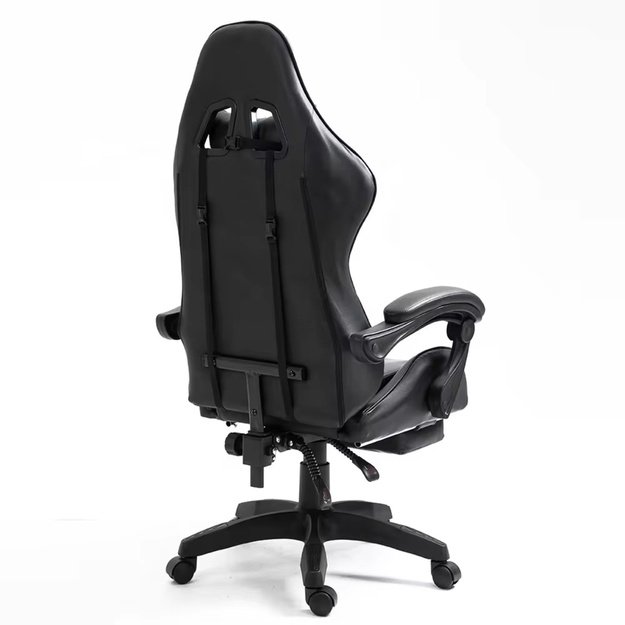 LEAN žaidimų kėdė, juodos spalvos