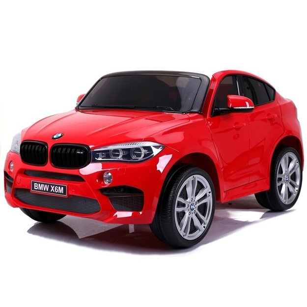 NAUJAS BMW X6M raudonas - elektrinis pasivažinėjimo automobilis 4