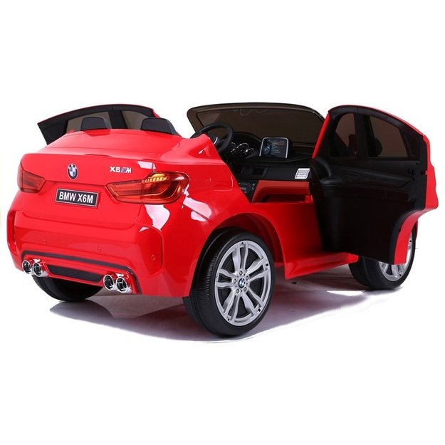 NAUJAS BMW X6M raudonas - elektrinis pasivažinėjimo automobilis 11
