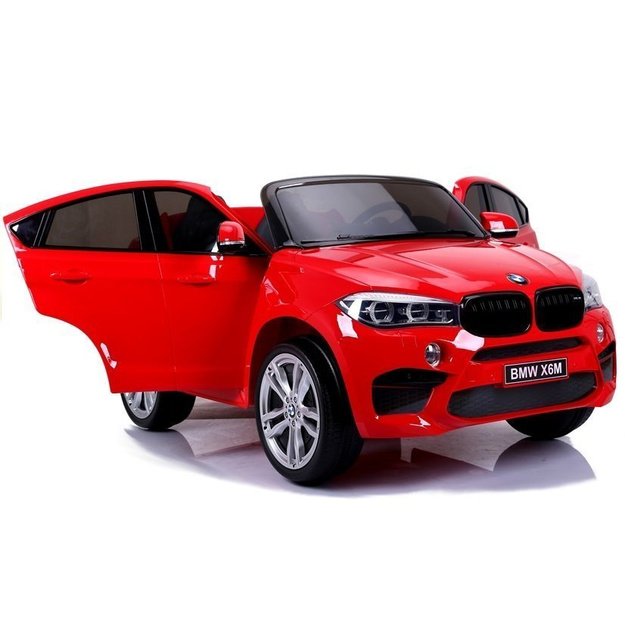 NAUJAS BMW X6M raudonas - elektrinis pasivažinėjimo automobilis 1