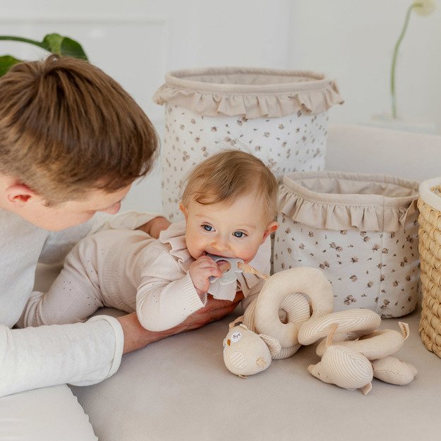 BASKET FOR TOYS ROSE BEIGE M