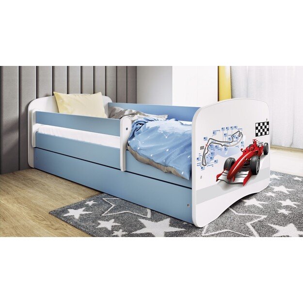 Babydreams mėlyna lova be stalčiaus, be čiužinio 160/70