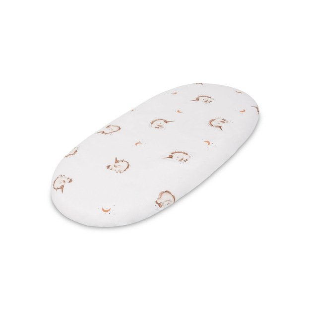STROLLER BEDSHEET COTTON UNICORN BEIGE 35X75