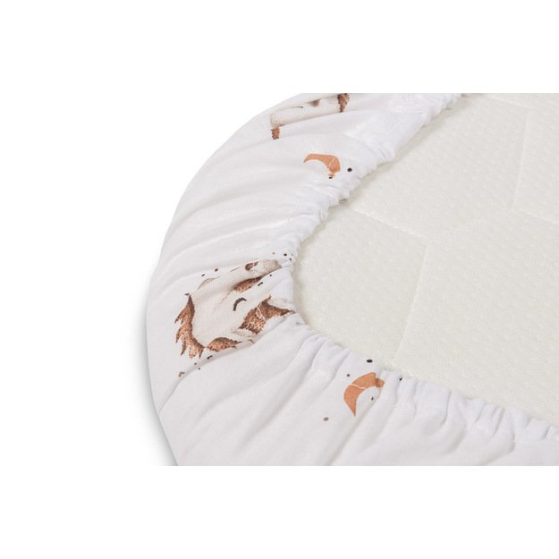 STROLLER BEDSHEET COTTON UNICORN BEIGE 35X75