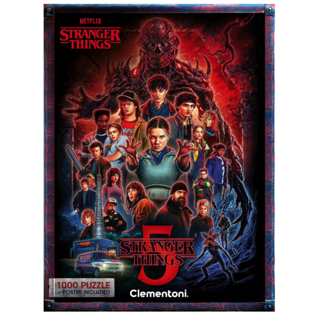 Puzzle 1000 Pieces Stranger Things 5 Poster&nbsp;Clementoni 37096