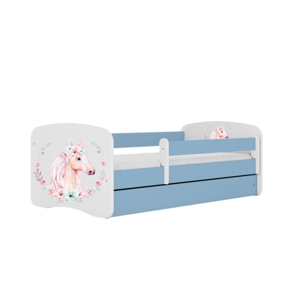Bed babydreams blue horse with drawer with mattress 140/70 2