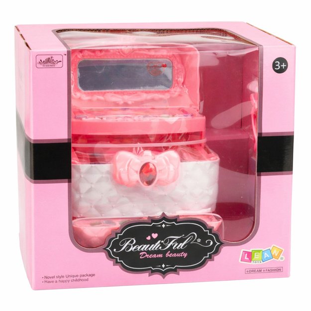 Grožio rinkinys makiažui ir nagams, kosmetikos dėklas vaikams