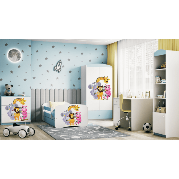 Lova babydreams blue zoo be stalčiaus be čiužinio 180/80 5