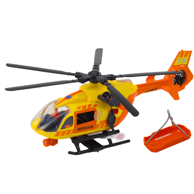 Rescue Helicopter Hook Stretcher Lights Sounds Orange 1:12