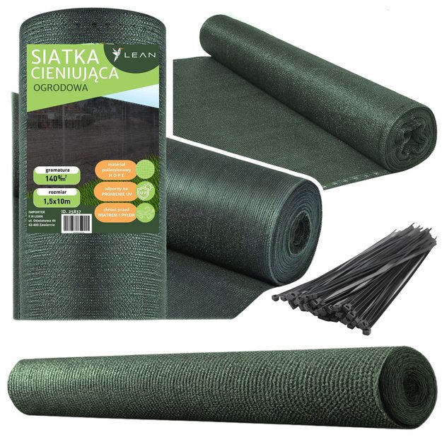 Shade Net for Fence, Masking Fence, Green 1.5M 10M 140g/m&sup2;