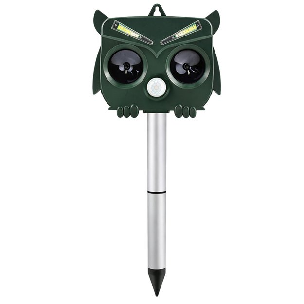 Solar Owl Animal Repeller Motion Sensor Ultrasound LEDs