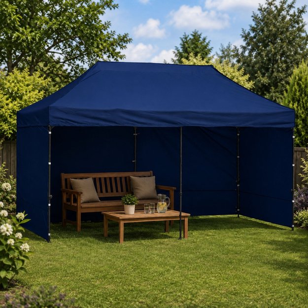 Express Garden Tent Catering Commercial Pavilion Navy Blue 3x6 M