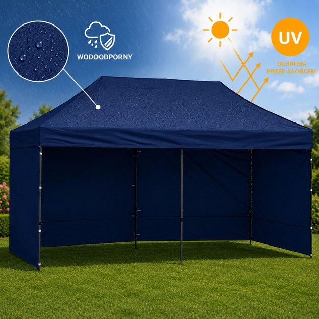 Express Garden Tent Catering Commercial Pavilion Navy Blue 3x6 M