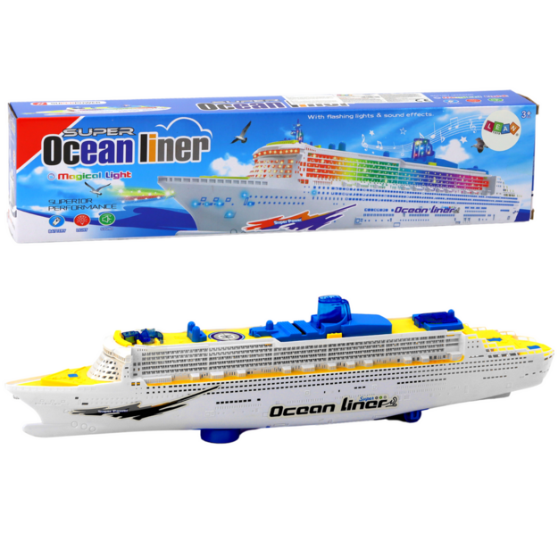 Passenger Cruise Ship Driving Lights Sounds
