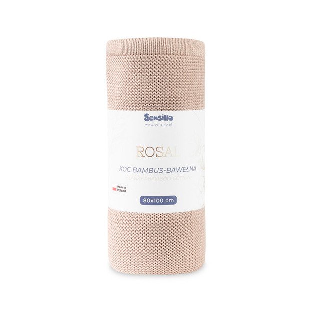 BLANKET ROSAL 80X100 DUSTY PINK