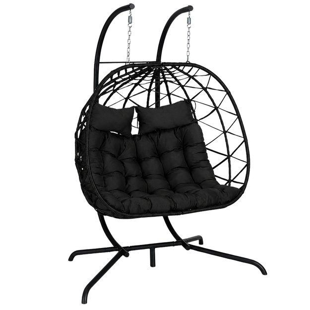 Two-seater Hanging Rocking Chair Garden Cocoon LEAN Cushions Swing